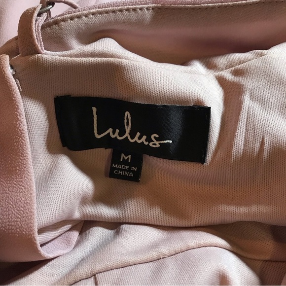 Lulu’s Meteoric Rise Powder Pink Maxi Dress Medium Wedding Formal Prom Event - Picture 10 of 11